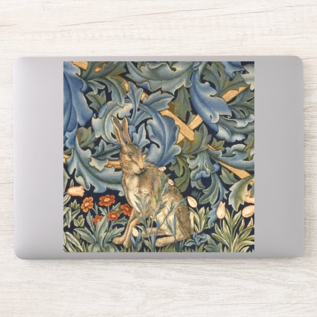 William Morris Forest Rabbit Floral Art Nouveau (Computer)