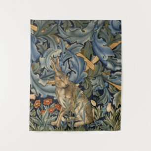 William Morris Forest Rabbit Floral Art Nouveau Tapestry