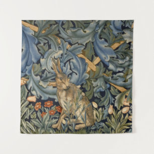 William Morris Forest Rabbit Floral Art Nouveau Tapestry