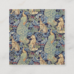 William Morris Forest Rabbit Square Business Card