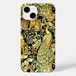 William Morris Forest Tapestry Fox Hare Peacock Case-Mate iPhone 14 Case