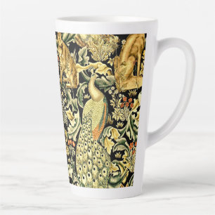 William Morris Forest Tapestry Fox Hare Peacock Latte Mug