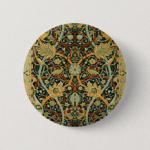 William Morris Forest Tapestry Pattern: Vintage 6 Cm Round Badge