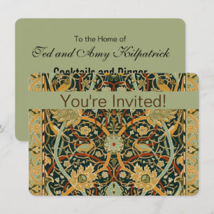 William Morris Forest Tapestry Pattern: Vintage Invitation