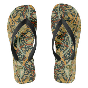William Morris Forest Tapestry Pattern: Vintage Jandals