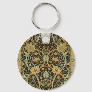 William Morris Forest Tapestry Pattern: Vintage Key Ring