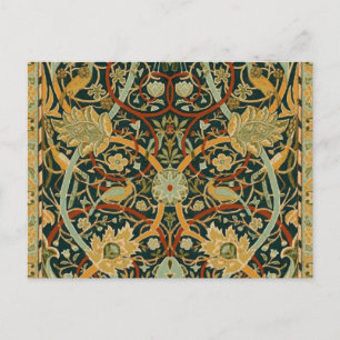 William Morris Forest Tapestry Pattern: Vintage Postcard