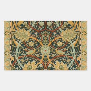 William Morris Forest Tapestry Pattern: Vintage Rectangular Sticker