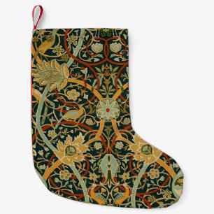 William Morris Forest Tapestry Pattern: Vintage Small Christmas Stocking