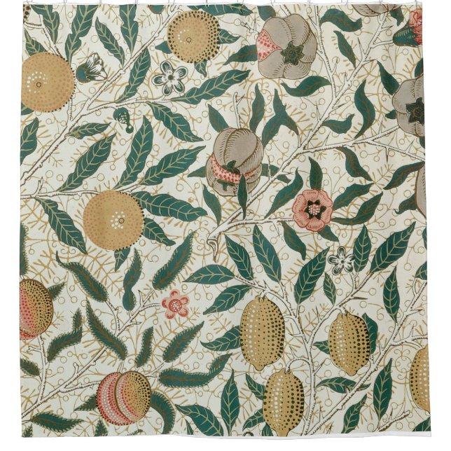 William Morris Fruit Pattern Shower Curtain (Front)