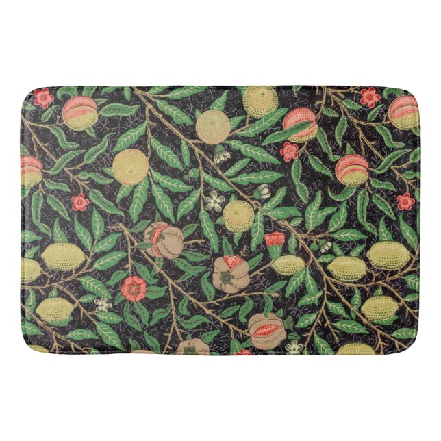 William Morris Fruit pattern Vintage Bath Mat (Front)