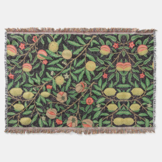 William Morris Fruit pattern Vintage Throw Blanket