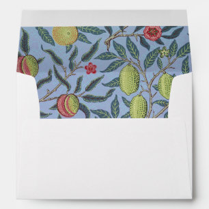 William Morris Fruit Pomegranate Blue Ornament Envelope