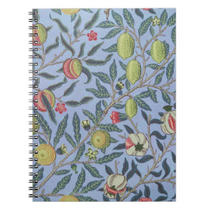 William Morris Fruit Pomegranate Blue Ornament Notebook
