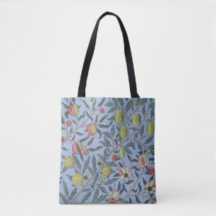 William Morris Fruit Pomegranate Blue Ornament Tote Bag