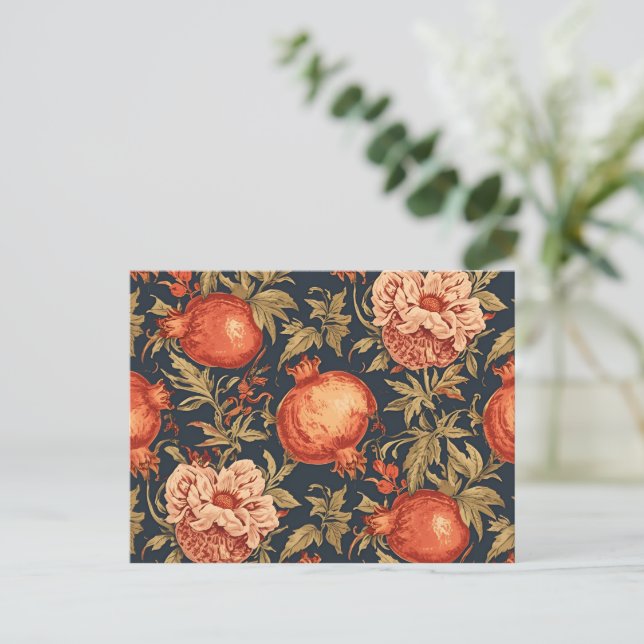 William Morris Fruit Pomegranate pattern Postcard (Standing Front)