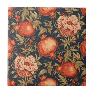 William Morris Fruit Pomegranate pattern Tile