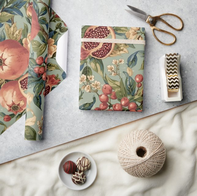 William Morris Fruit Pomegranate pattern Wrapping Paper (Crafts)