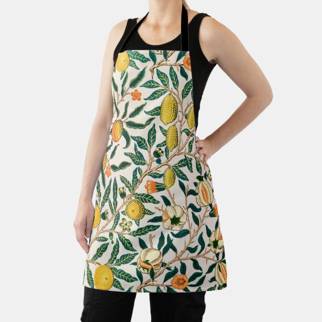 William Morris Fruit Pomegranate Vintage  Apron (Insitu)