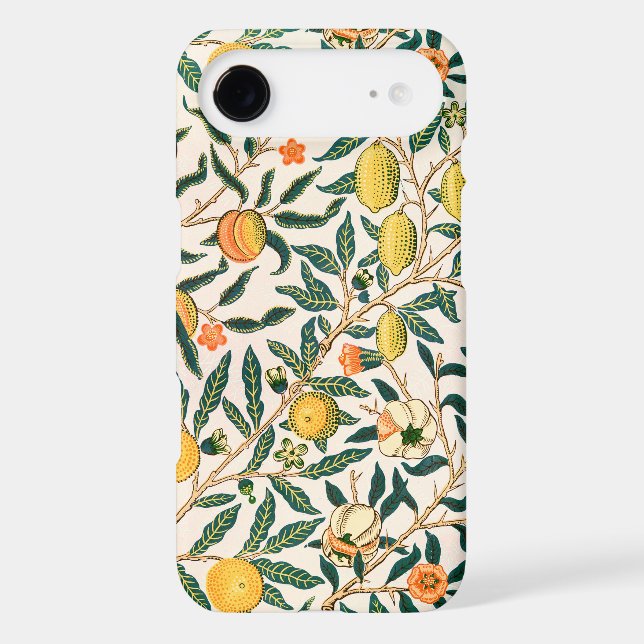William Morris Fruit Pomegranate White Ornament Case-Mate iPhone Case (Back)