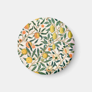 William Morris Fruit Pomegranate White Ornament Magnet