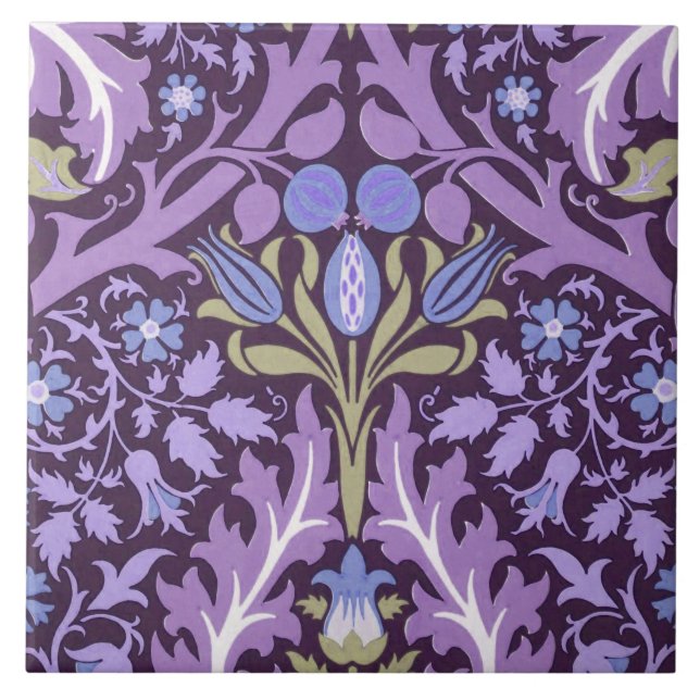 William Morris “Garden Leaves” 2 Tile (Front)