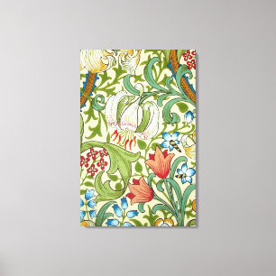 William Morris Garden Lily Wallpaper Fine Art Canvas Print