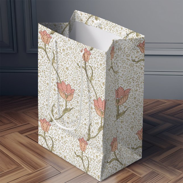 William Morris Garden Tulip Floral Pattern Medium Gift Bag (Creator Uploaded)