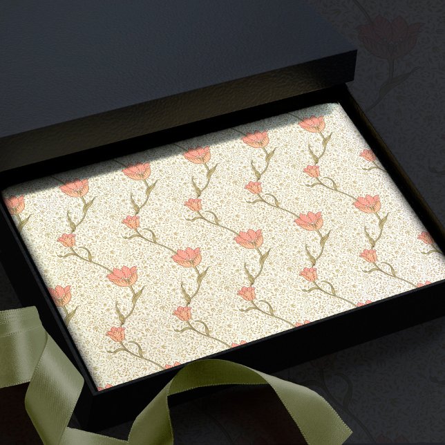 William Morris Garden Tulip Floral Pattern Tissue Paper (Creator Uploaded)