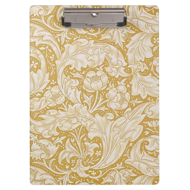  William Morris Gold Bachelors Button Floral Clipboard (Front)