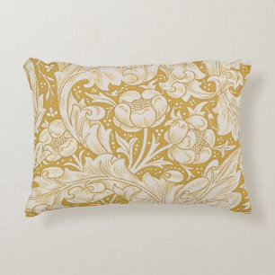 William Morris Gold Bachelors Button Floral Decorative Cushion