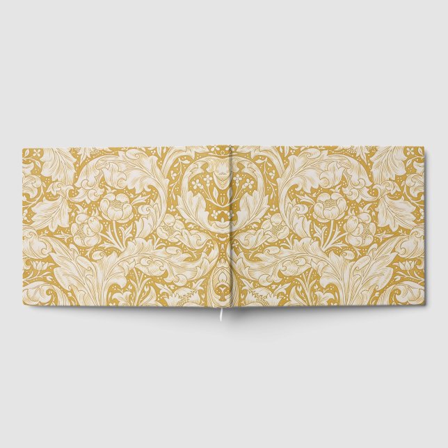  William Morris Gold Bachelors Button Floral Guest Book (Full)