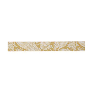 William Morris Gold Bachelors Button Floral Invitation Belly Band