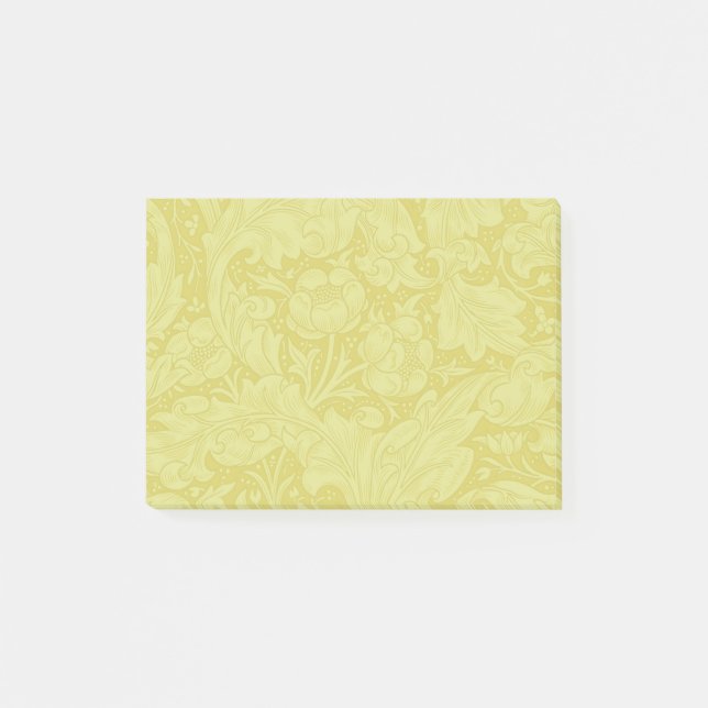  William Morris Gold Bachelors Button Floral Post-it Notes (Front)