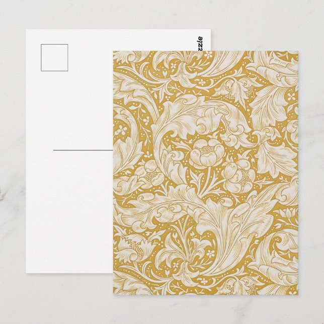  William Morris Gold Bachelors Button Floral Postcard (Front/Back)