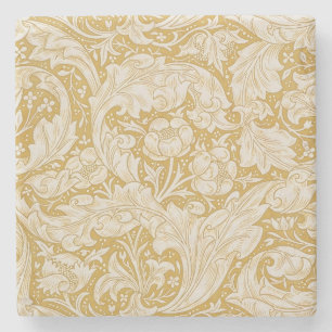 William Morris Gold Bachelors Button Floral Stone Coaster