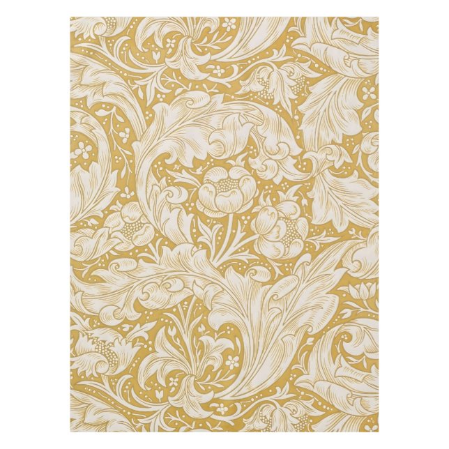  William Morris Gold Bachelors Button Floral Tablecloth (Front)
