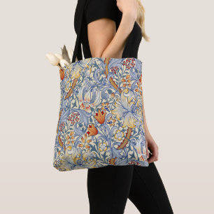 William Morris Gold Lily Victorian Wallpaper Tote Bag