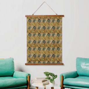 William Morris Gold Tulip Lily Vintage Wallpaper Hanging Tapestry