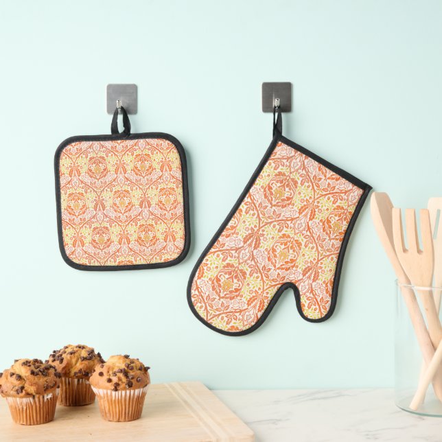 William Morris, Golden Bough, Oven Mitt & Pot Holder Set (Insitu(Hanging))