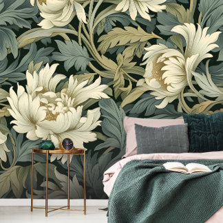 William Morris Golden Lilies Floral Pattern Wallpaper