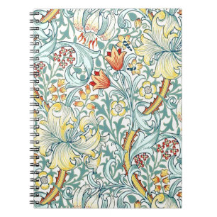 William Morris Golden Lilly Floral Pattern Notebook