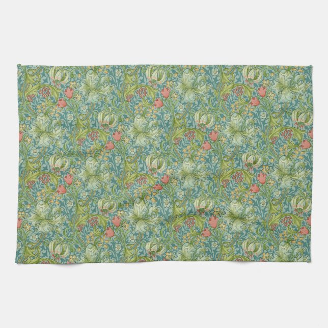 William Morris "Golden Lily" 1 Tea Towel (Horizontal)