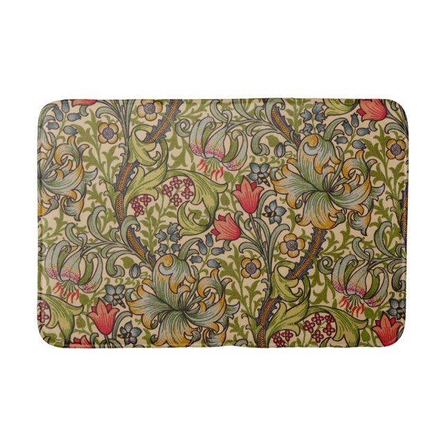 William Morris Golden Lily Antique Bath Mat (Front)