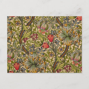 William Morris Golden Lily Antique Postcard