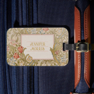 William Morris Golden Lily Art Nouveau Luggage Tag