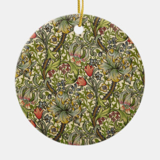 William Morris Golden Lily Ceramic Tree Decoration