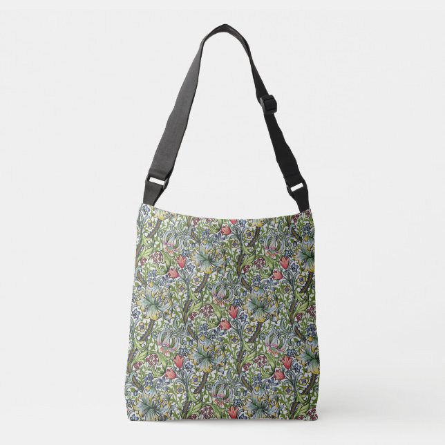 William Morris Golden Lily Chintz Pattern Crossbody Bag (Front)