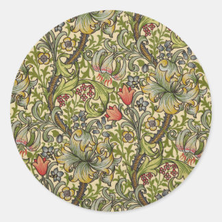 William Morris Golden Lily Classic Round Sticker