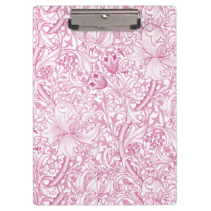 William Morris Golden Lily Floral Pattern Clipboard